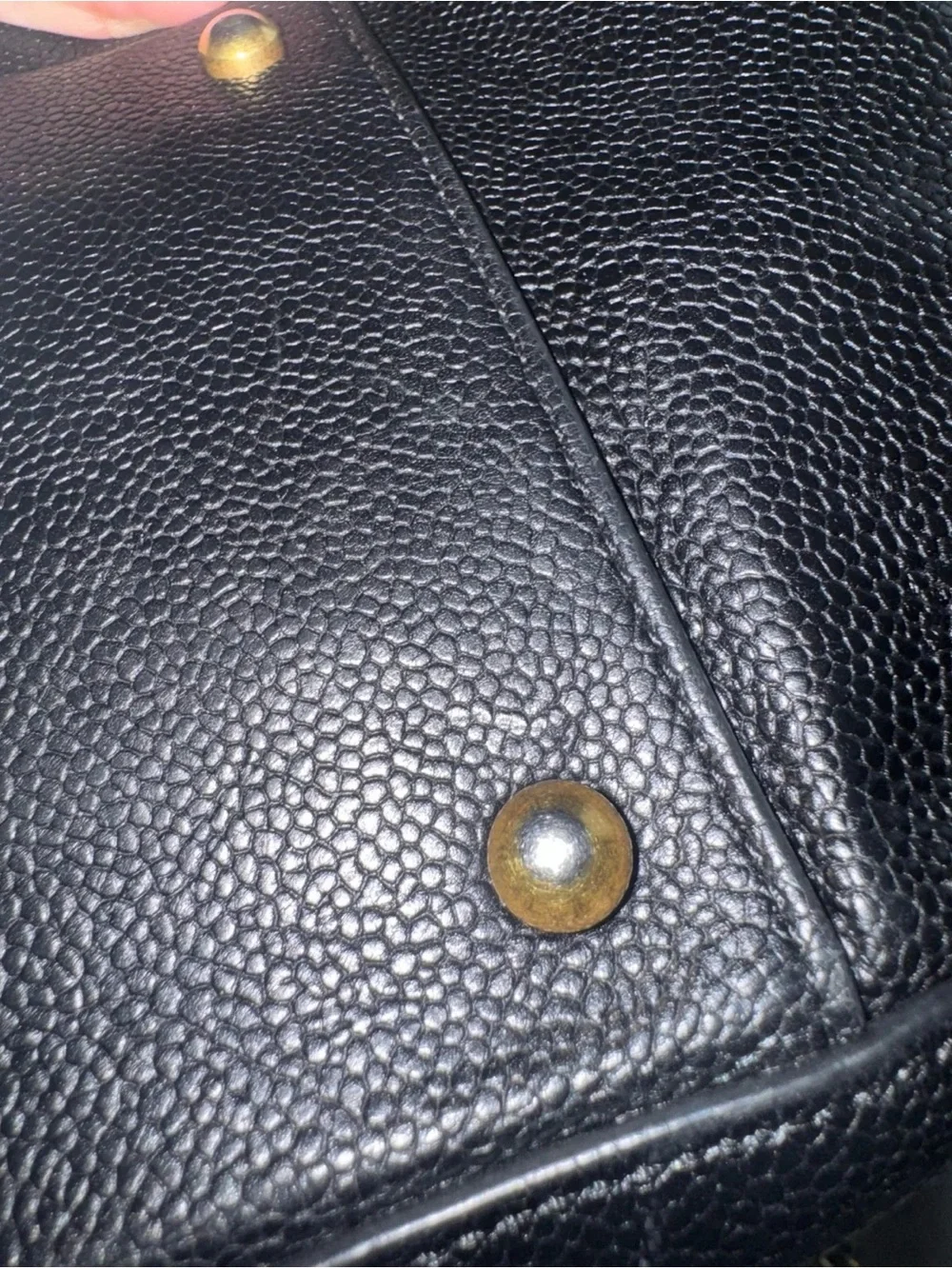 $4K+ MSRP AUTHENTIC Chanel Black Caviar Leather Tote with Gold Hardware